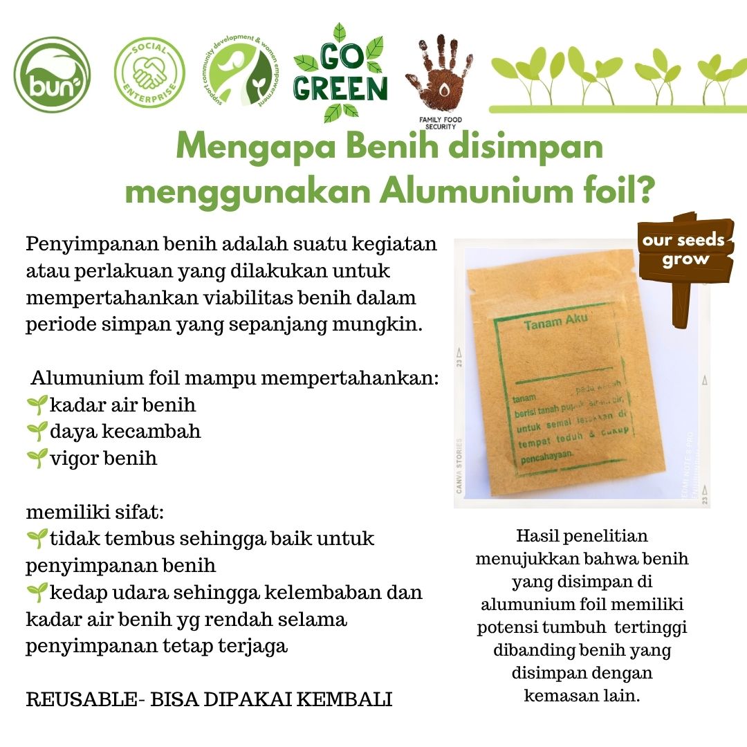 Benih Lokal No GMO Kemas Ziplock Foil - Image 12