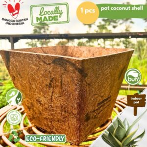 POT UPCYCLE COCONUT SHELL 22cm