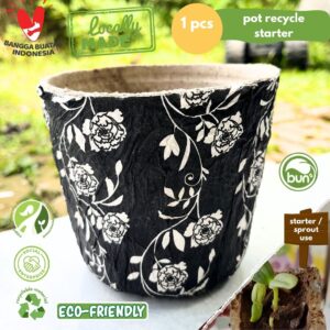 Pot Kertas Daur Ulang Motif
